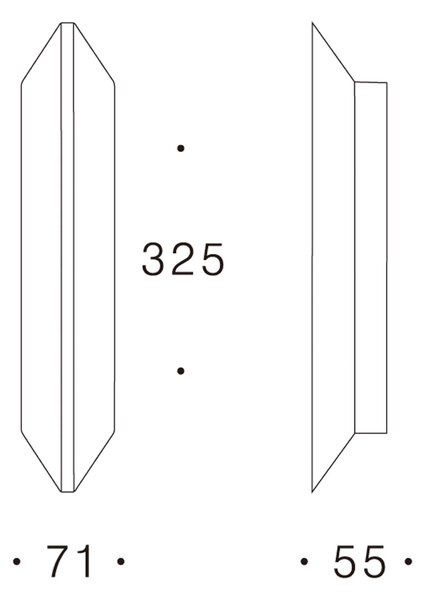 Duaro LED nástěnné svítidlo Ra>90 Bronzová3000KON/OFF