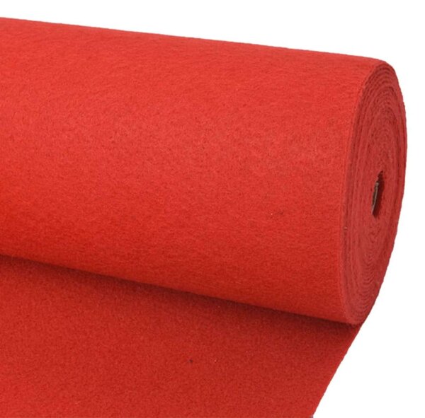 Koberec Jednobarevný Červená 1,2 x 12 m Polyester