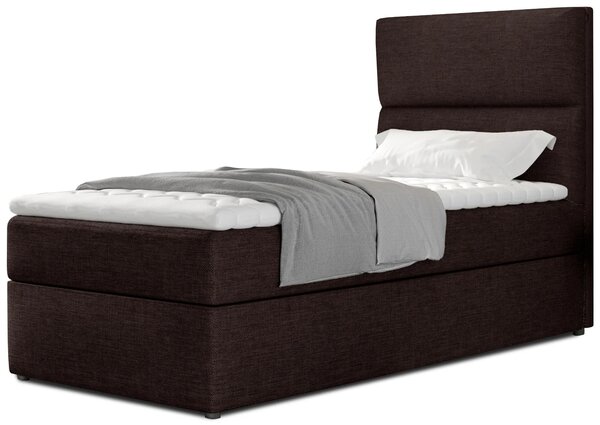 Jednolůžková kontinentální postel 90x200 OAKENLY - hnědá