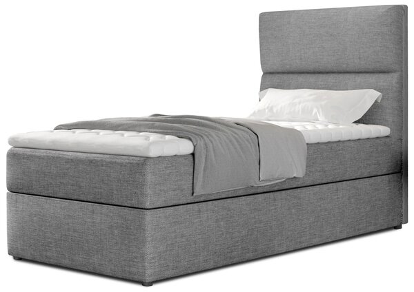 Jednolůžková kontinentální postel 90x200 OAKENLY - světle šedá