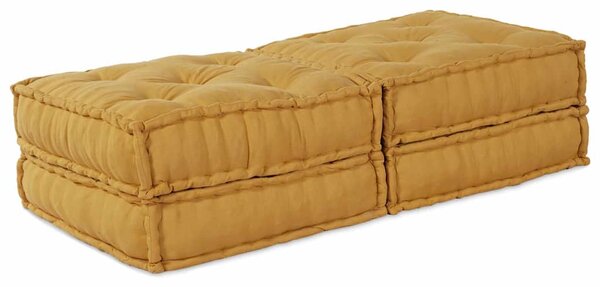 Modulová pohovka 2 pcs Žlutá 140 x 70 x 36 cm Textil
