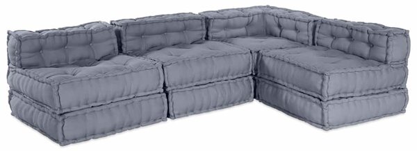 Modulová pohovka 4 pcs Šedá Textil