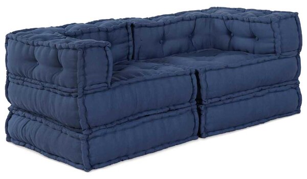Modulová pohovka 2 pcs Indigo 140 x 70 x 56 cm Textil