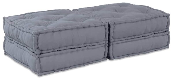 Modulová pohovka 2 pcs Šedá 140 x 70 x 36 cm Textil