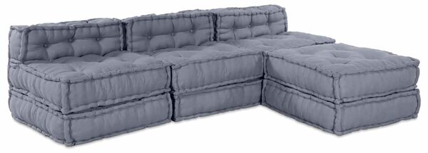 Modulová pohovka 4 pcs Šedá Textil