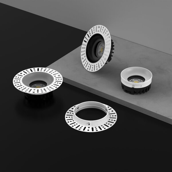 Invisio LED trimless zápustné svítidlo Ra>90 Černá3000K15°
