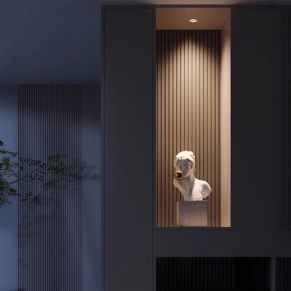 Invisio LED trimless zápustné svítidlo Ra>90 Černá3000K15°
