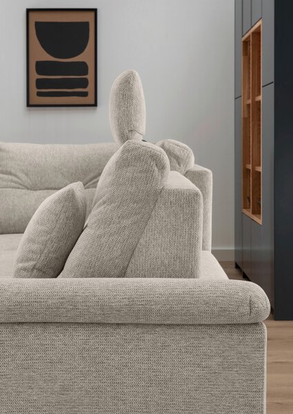 ROHOVÁ SEDAČKA, textil, béžová Livetastic - Sedací soupravy, Online Only