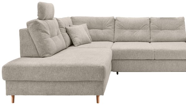 ROHOVÁ SEDAČKA, textil, béžová Livetastic - Sedací soupravy, Online Only