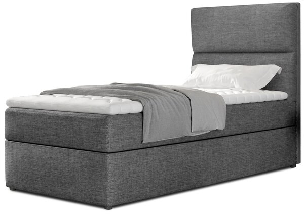 Jednolůžková kontinentální postel 90x200 OAKENLY - antracitová