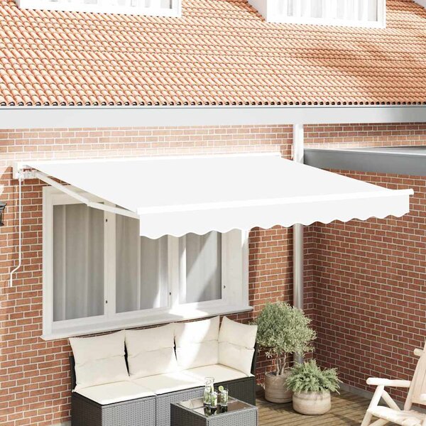 Rám markýzy Bílý 350 x 200 cm Polyester s PU povrchovou úpravou