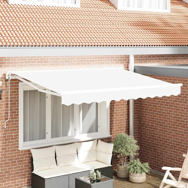 Rám markýzy Bílý 350 x 200 cm Polyester s PU povrchovou úpravou