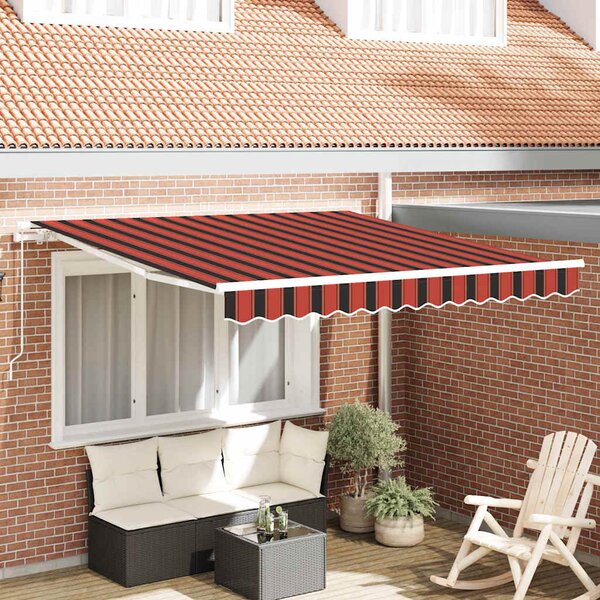 Stahovací markýza Oranžová a hnědá 350 x 250 cm 3081631