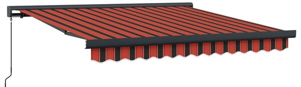 Stahovací markýza Červená a černá 300 x 250 cm Plátno a hliník