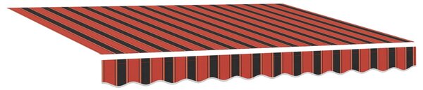 Stahovací markýza oranžová a hnědá 300 x 250 cm