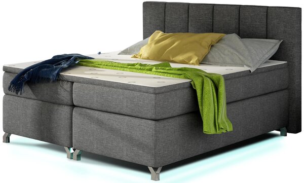Boxspringová postel 140x200 BRALIO - antracitová