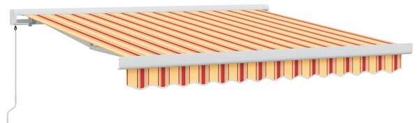 Stahovací markýza Žlutá a oranžová 300 x 250 cm Plátno a hliník 3329973