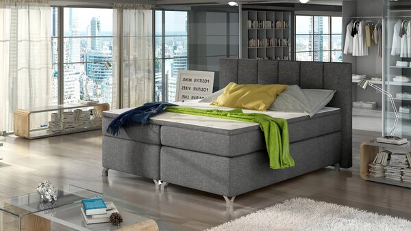 Boxspringová postel 140x200 BRALIO - antracitová