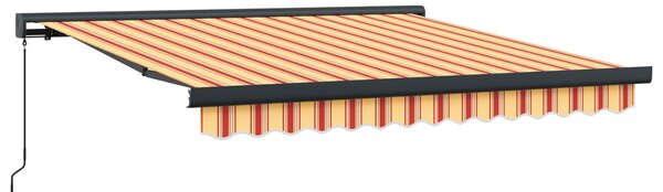 Stahovací markýza Žlutá a oranžová 300 x 250 cm Plátno a hliník