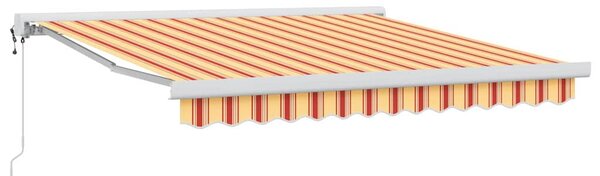 Stahovací markýza Žlutá a oranžová 300 x 250 cm Textil a kov