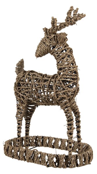 Dekorace Jelen omotaný mořskou trávou - 30*20*49 cm - Clayre & Eef