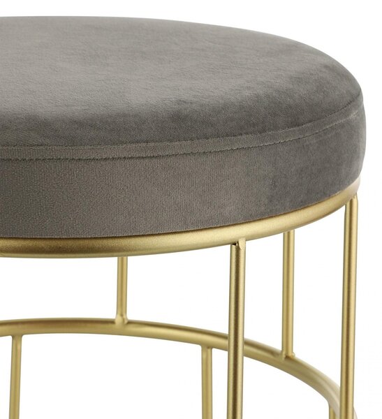 Eglo LIVING Taburet šedá/zlatá 2 ks MASHIKE 424017