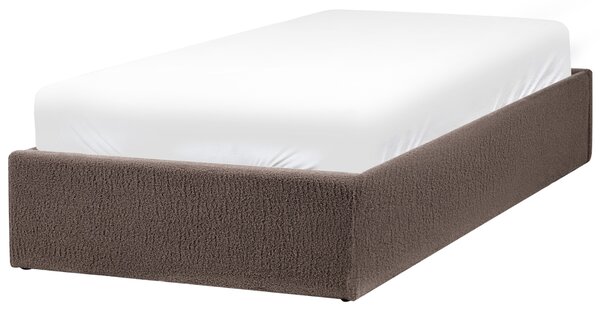 Postel s úložným prostorem bez čela Buklé DINAN 90 x 200 cm Taupe