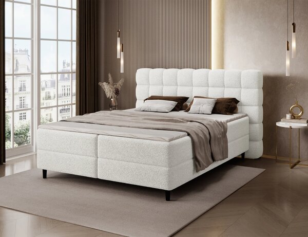 Boxspringová postel 140x200 MIRELLO - bílá