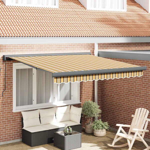 Stahovací markýza Vícebarevný 300 x 250 cm Plátno a hliník