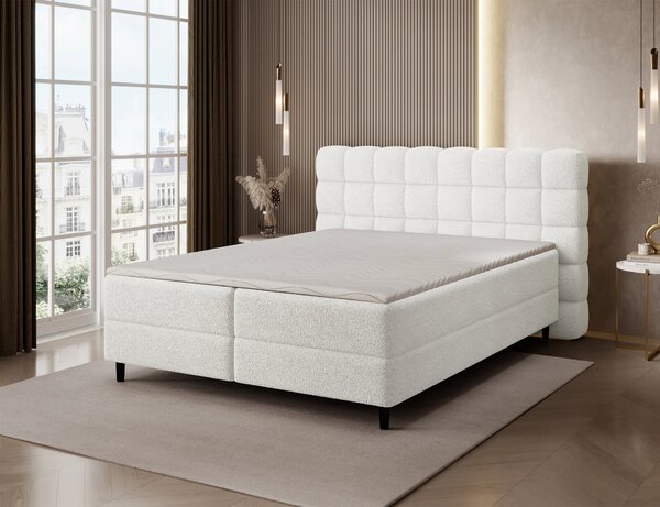 Boxspringová postel 140x200 MIRELLO - bílá