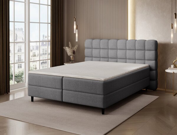 Boxspringová postel 140x200 MIRELLO - tmavě šedá
