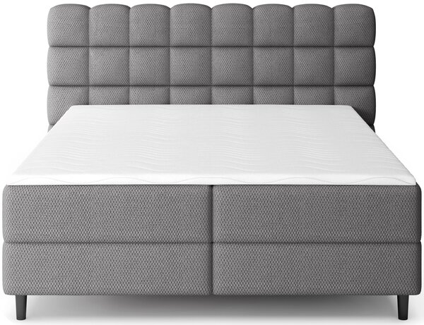 Boxspringová postel 140x200 MIRELLO - tmavě šedá