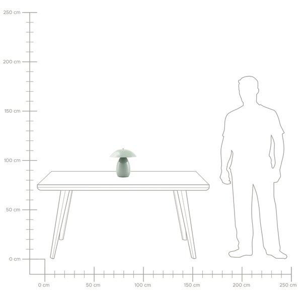 Stolní lampa SIGI Kov Světle zelená