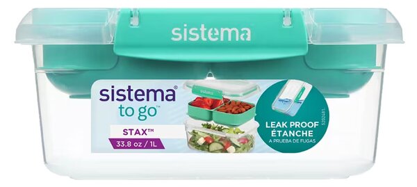 Sistema Box na jídlo s vložkou Stax To Go 1l Barva: minty teal