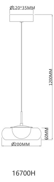 ZÁVĚSNÉ LED SVÍTIDLO, 20/120 cm Globo - Online Only svítidla, Online Only