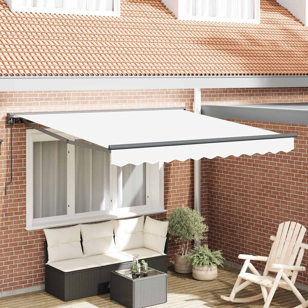 Rám markýzy Bílý 300 x 250 cm Polyester s PU povrchovou úpravou