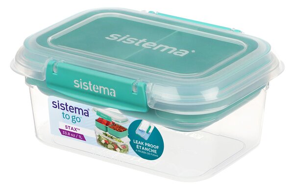 Sistema Box na jídlo s vložkou Stax To Go 1l Barva: minty teal
