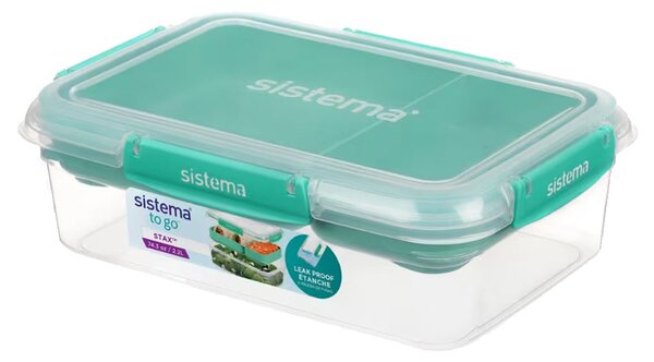 Sistema Box na jídlo s vložkou Stax To Go 2,2l Barva: ocean blue