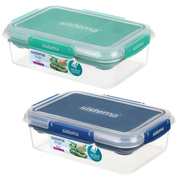 Sistema Box na jídlo s vložkou Stax To Go 2,2l Barva: ocean blue