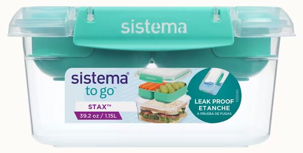 Sistema Box na jídlo s vložkou Stax To Go 1,15l Barva: minty teal