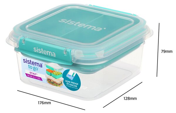Sistema Box na jídlo s vložkou Stax To Go 1,15l Barva: minty teal