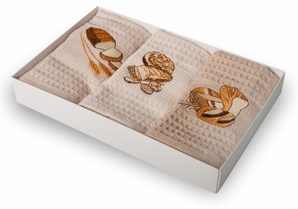 Utěrky vaflové na nádobí Bread set 3 ks EMI