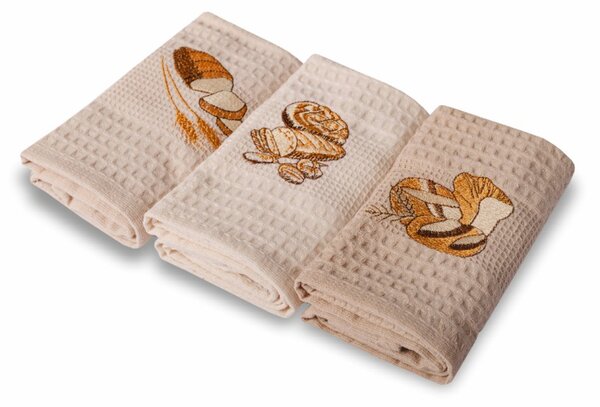 Utěrky vaflové na nádobí Bread set 3 ks EMI
