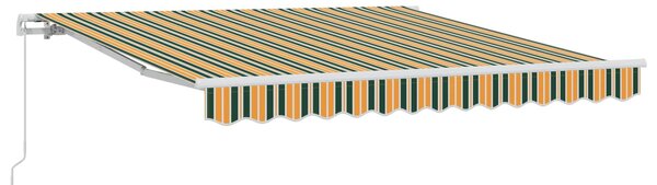 Stahovací markýza Zelená a žlutá 300 x 250 x 165 cm