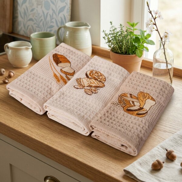 Utěrky vaflové na nádobí Bread set 3 ks EMI