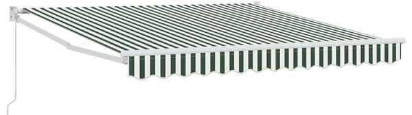 Stahovací markýza Zelená a bílá 300 x 250 x 165 cm