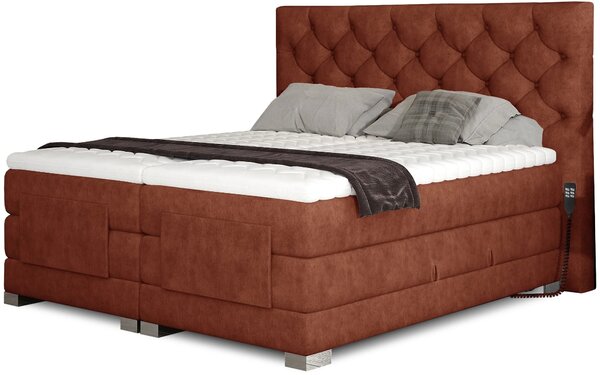 Luxusní polohovací postel 140x200 LIVANO - červená