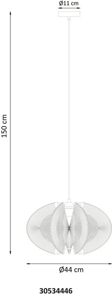 ZÁVĚSNÉ SVÍTIDLO, 44/150 cm Globo - Online Only svítidla, Online Only