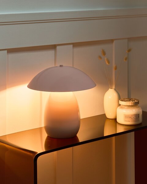 Stolní lampa SIGI Kov Pastelově růžová
