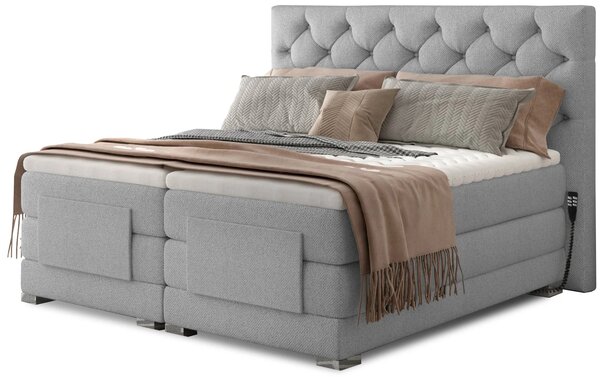 Elektrická polohovací postel 160x200 LIVANO - světle šedá